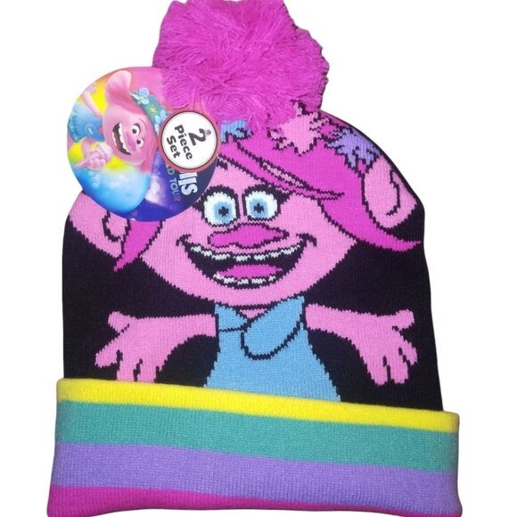 Trolls Poppy Hat & Glove Set (children's size) NWT - Picture 1 of 6